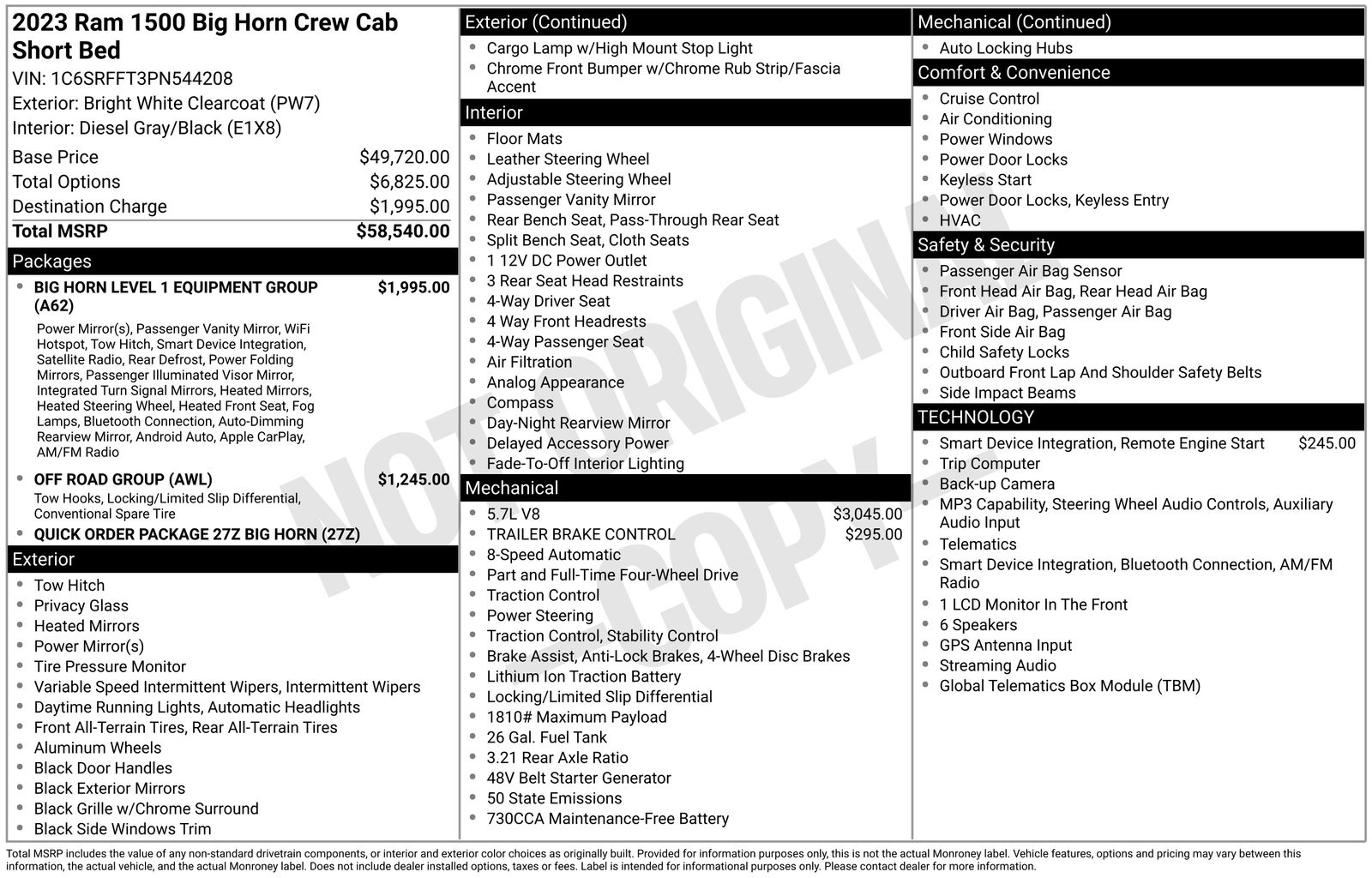 ram ram 1500 pickup 2023 1C6SRFFT3PN544208 image ram ram 1500 pickup 2023 1C6SRFFT3PN544208 image